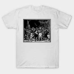Rembrandt | The Night Watch | Line art T-Shirt